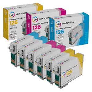 ld products remanufactured ink cartridge replacement for epson 127 extra high yield (2 cyan, 2 magenta, 2 yellow, 6-pack)