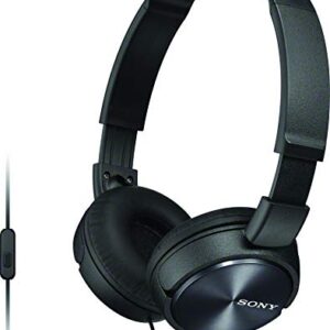 Sony MDR-ZX310AP ZX Series Wired On Ear Headphones with mic, Black