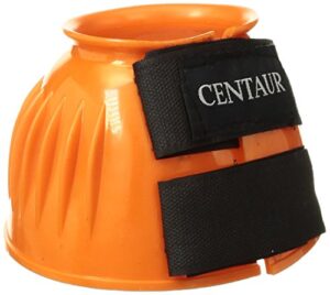centaur x-large pvc ribbed double hook and loop bell boots orange