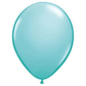 qualatex 50319 caribbean blue latex balloons, 5", caribbean blue, pack of 100