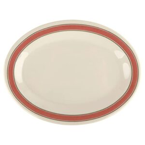 g.e.t. op-950-ox melamine oval serving platter / dinner plate, 9.75" x 7.25", diamond oxford (set of 12)