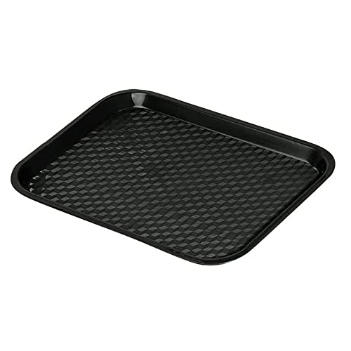 G.E.T. FT-16-BK BPA-Free Cafeteria / Fast Food Tray, 16.25" x 12", Black (Set of 12)