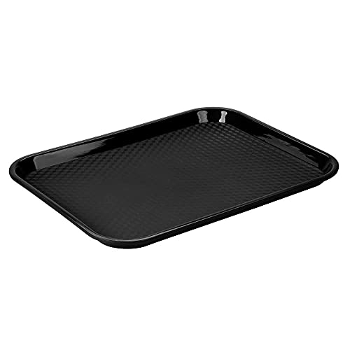 G.E.T. FT-16-BK BPA-Free Cafeteria / Fast Food Tray, 16.25" x 12", Black (Set of 12)
