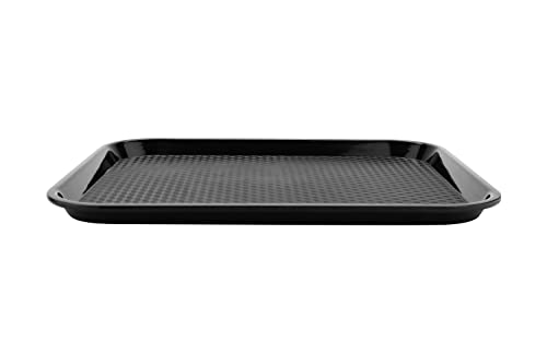 G.E.T. FT-16-BK BPA-Free Cafeteria / Fast Food Tray, 16.25" x 12", Black (Set of 12)