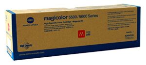 konica minolta a06v333 magicolor 5550 5570 5650 5670 toner cartridge (magenta) in retail packaging