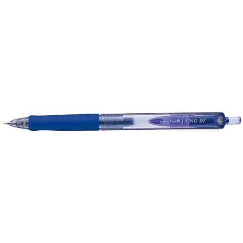 Uni-ball Signo RT Rubber Grip & Click Retractable Ultra Micro Point Gel Pens -0.38mm-blue Ink-value Set of 5