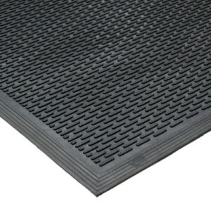 rubber-cal 03-239-li durascraper linear commercial rubber entrance door mat, 3/8" thick x 36" x 60", blac