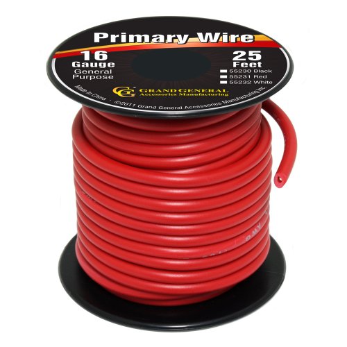 Grand General 55231 Red 16-Gauge Primary Wire