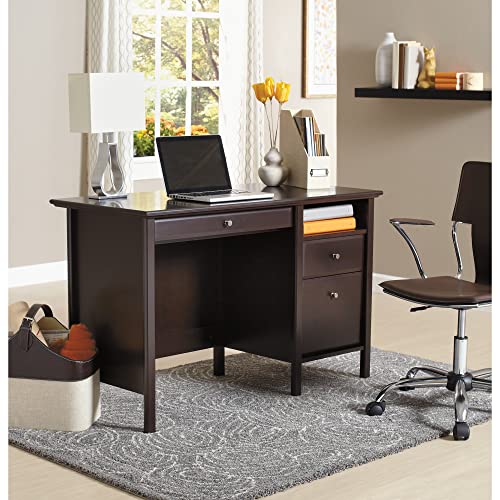 Realspace® Chase 47"W Writing Desk, Dark Chestnut