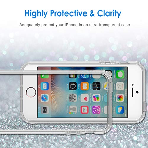 JETech Case for iPhone SE 2016 (Not for 2020), iPhone 5s and iPhone 5, Non-Yellowing Shockproof Phone Bumper Cover, Anti-Scratch Clear Back (Clear)