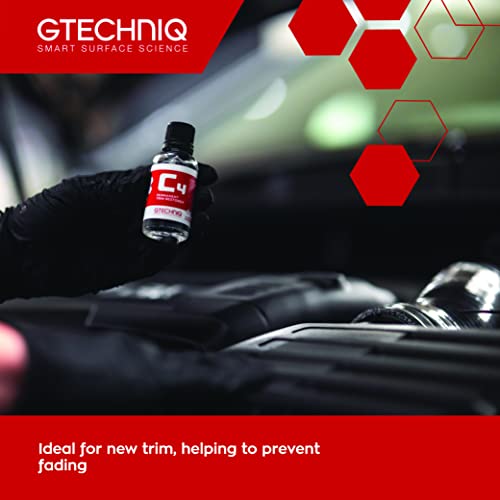 Gtechniq - C4 Permanent Trim Restorer - Restores Faded Trim to New Condition; Exceptionally Thin Optically Clear Film, Protective Durable Coating for Up to 2 Years (15 milliliters)