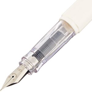 PILOT Kakuno Fine-Nib Fountain Pen, White Body Soft Blue Cap Body (FKA-1SR-SLF)