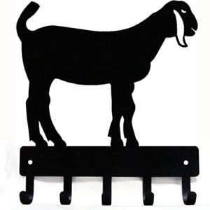the metal peddler nubian goat #2 key rack - 9 inch wide - made in usa