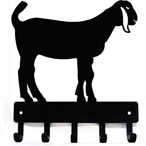 The Metal Peddler Nubian Goat #2 Key Rack - 9 inch Wide - Made in USA