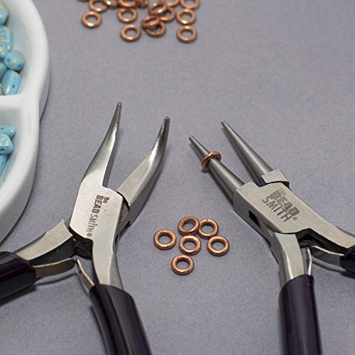 The Beadsmith Bent Chain-Nose Pliers for Crafting and Repair, Jewelry Making Supplies