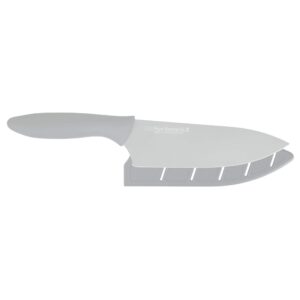 kai pro pure komachi 2 chef's knife 6”, small, nimble blade, ideal for all-around food preparation, authentic, hand-sharpened japanese knife, perfect for fruit, vegetables, and more,light grey
