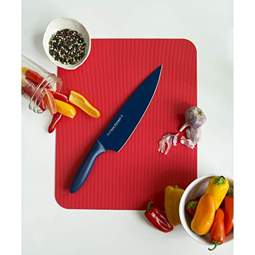 Kai PRO Pure Komachi 2 Chef's Knife 8”, Thin, Light Kitchen Knife, Ideal for All-Around Food Preparation, Hand-Sharpened Japanese Knife, Perfect for Fruit, Vegetables, and More,Navy