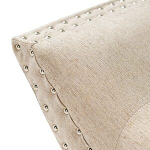 Christopher Knight Home Rosalynn Tufted Fabric Ottoman / Bench, Almond