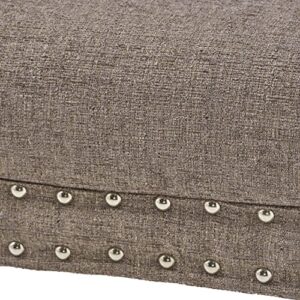 Christopher Knight Home Rosalynn Tufted Fabric Ottoman / Bench, Granite