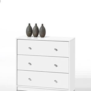 Tvilum Portland 3 Drawer Chest, White