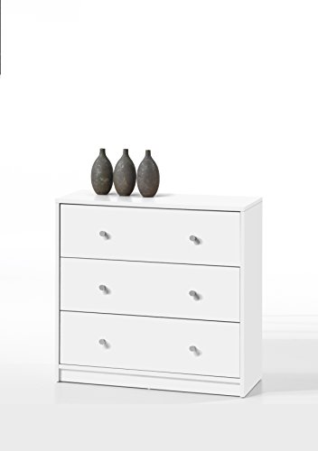 Tvilum Portland 3 Drawer Chest, White