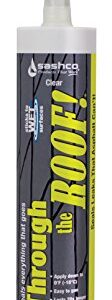 Sashco Through The Roof Sealant, 10.5 Ounce Cartridge, Clear (Pack of 12) -14010-12