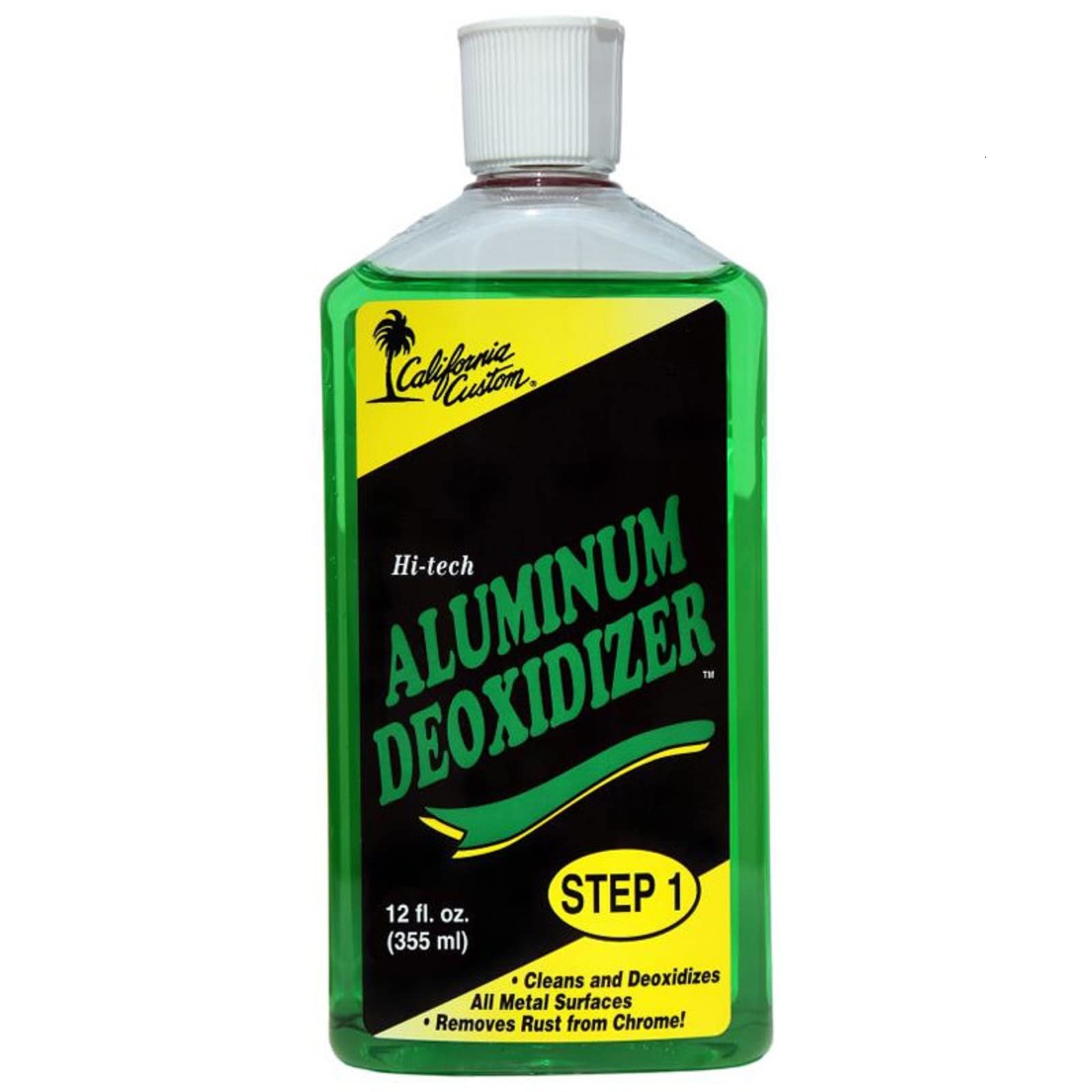 CALIFORNIA CUSTOM Products – Aluminum Deoxidizer 12oz, Cleans and Deoxidizes Metal Surfaces, Removes Rust, Body Shop Safe, Great for Aluminum, Brass, Copper, Chrome, Silver, Stainless & Gold.