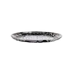 alessi "joy n 3" round tray in 18/10 stainless steel mirror polished, silver