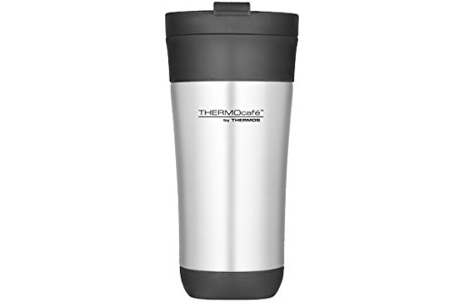 THERMOS Thermocafe Challanger Tumbler Mug Silver/Black, 15 oz 124549.0