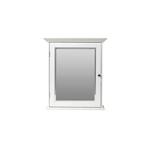 zenith ww2026 classic medicine cabinet with mirrored door, white