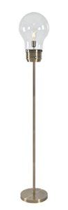kenroy home 32463ab edison floor lamp with antique brass finish, rustic style, 71.5" height, 11.438" width, 11.438" depth