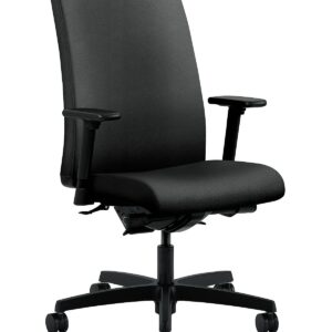 HON Ignition Series Mid-Back Work Chair - Upholstered Computer Chair for Office Desk, Onyx (HIWM3)