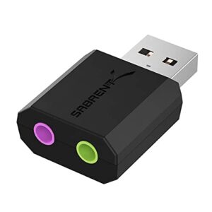 sabrent usb external stereo sound adapter for windows and mac. plug and play no drivers needed. (au-mmsa)