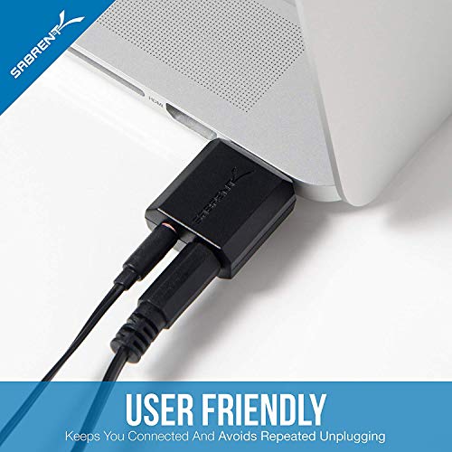 SABRENT USB External Stereo Sound Adapter for Windows and Mac. Plug and Play No Drivers Needed. (AU-MMSA)