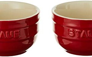 STAUB Ceramics Prep Bowl Set, 2-piece, Cherry