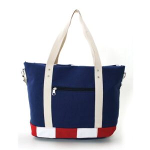 WonderMolly Stars and Stripes USA Flag Canvas Tote Bag