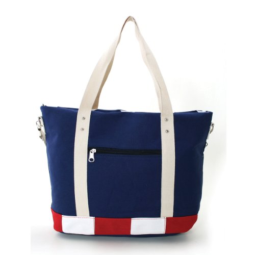 WonderMolly Stars and Stripes USA Flag Canvas Tote Bag