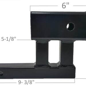 MaxxHaul 70355 1-1/4" to 2" (Fits class II only) Hitch Adapter with 4" Rise and 3-3/8" Drop