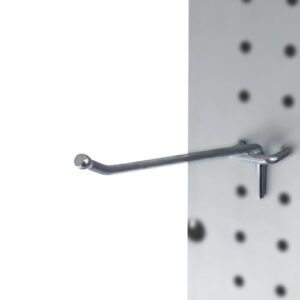 presa heavy duty metal peg board shelving hooks, 6-inch, 50-pack