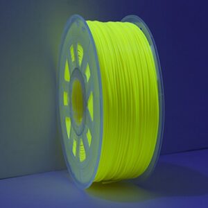 Gizmo Dorks 3mm (2.85mm) ABS Filament 1kg / 2.2lb for 3D Printers, Fluorescent Yellow (UV Light)