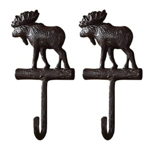 Park Designs Cast Moose Single Hook - Burl - Set of 2