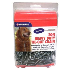 peerless 20 ft heavy duty tie- out chain for large dogs