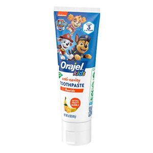 Orajel Kids Paw Patrol Anti-Cavity Fluoride Toothpaste, Natural Fruity Bubble Flavor, 4.2oz Tube