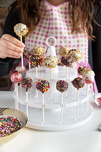 Bakelicious Cake Pop Stand, 24-Piece, White