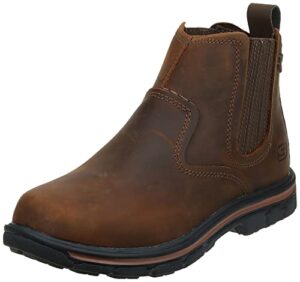 skechers men's relaxed fit segment-dorton, dark brown, 8.5 d - medium