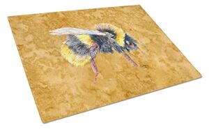 caroline's treasures 8850lcb bee on gold glass cutting board large decorative tempered glass kitchen cutting and serving board large size chopping board