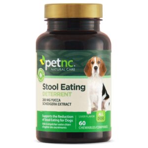 petnc natural care stool eating deterrent chewables for dogs, 60 count