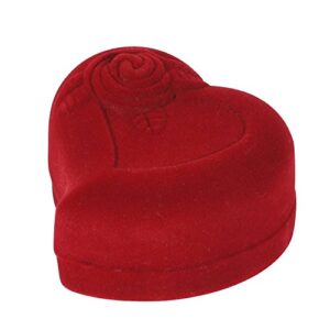 i-mart heart-shaped red rose jewelry gift box case for ring earring