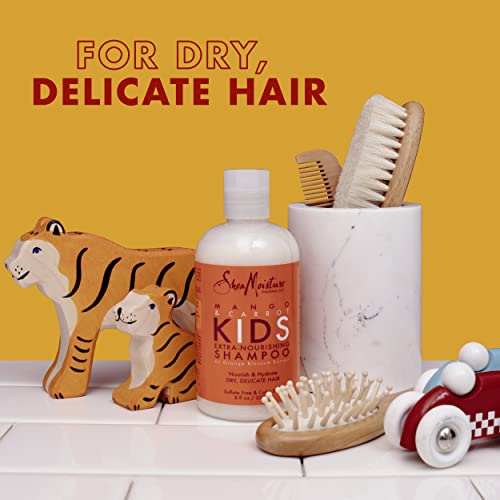 Shea Moisture Mango & Carrot Kids, Extra-Nourishing, Shampoo and Conditioner Set, Orange Blossom Extract, Dry, Delicate Hair, Vitamin B-5 & Vitamin E, 8 Fl Oz Ea