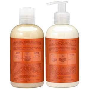 Shea Moisture Mango & Carrot Kids, Extra-Nourishing, Shampoo and Conditioner Set, Orange Blossom Extract, Dry, Delicate Hair, Vitamin B-5 & Vitamin E, 8 Fl Oz Ea